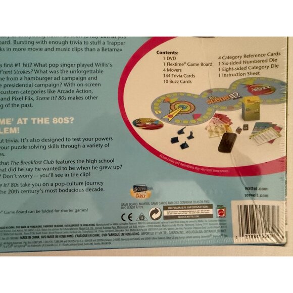 Scene It 80s Trivia DVD Game Factory Sealed New Retro Pop Culture Party Fun - Picture 6 of 14